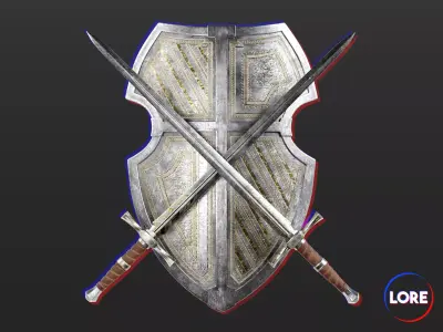 Medieval Collection Noble Sword and Shield 3D Model Pack