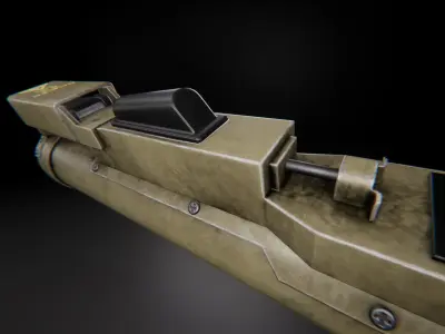 Modern AAA Rocket Launcher Pack Game Ready PBR Low-poly 3D model