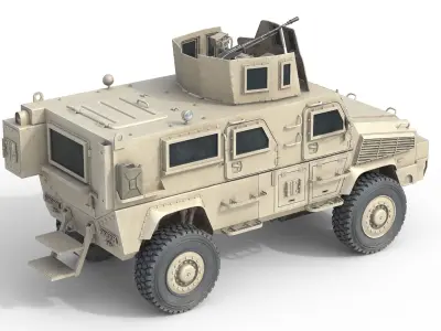 RG 33 Light Armored Vehicle MRAP Low-poly 3D model