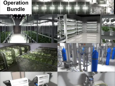 Cannabis Productions Facility 3D model