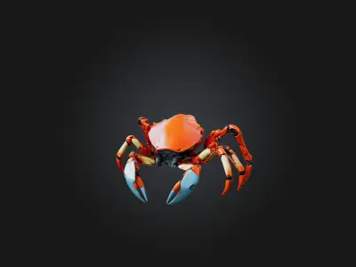 RoboCrab Model Low-poly 3D model