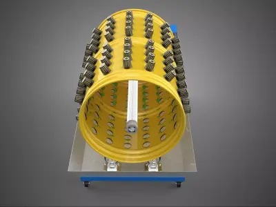 SPIN WHEEL CIRCULAR ROTARY HYDROPONIC GARDEN PLANT FARM SYSTEM 3D model