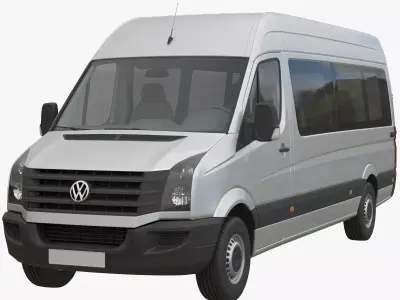 VW Crafter  L3H2  Minibus 2011 3D model
