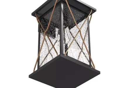 Barlowe 1 Light 19 inch Antique Bronze Outdoor Wall Lantern  3D model