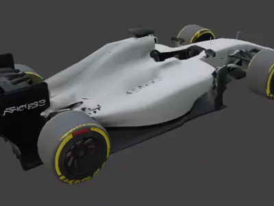 Formula F1 Sport Car Low Poly Low-poly 3D model