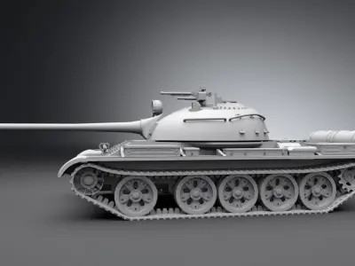 T55 Tank Scale model 3D print model