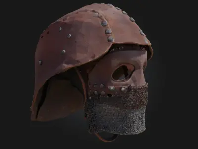 Samurai Helm  Warlord Elegance Forged in Steel 3D model
