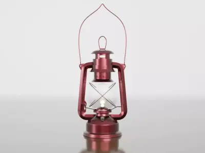 Vintage Kerosene Lantern 3D Model Low-poly 3D model