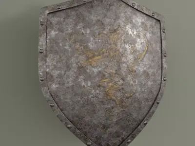 Rusted Shield 3D model