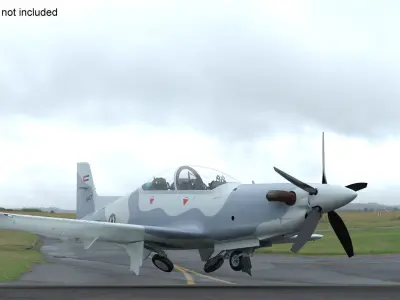 Training Aircraft Pilatus PC-21 Grey Rigged for Maya 3D model