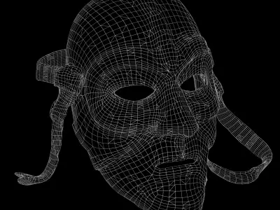 Ancient Warrior Mask  Bronze Steel 3D model