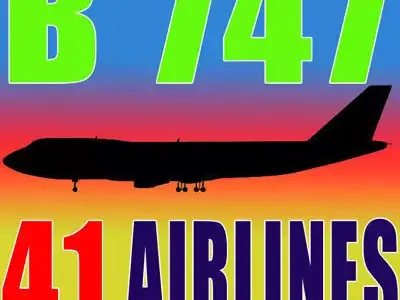 41 Airline Textures For Boeing  3D model