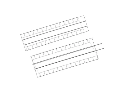 Overground Train Tracks 3D model