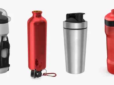 Sport Bottles Collection 3D model