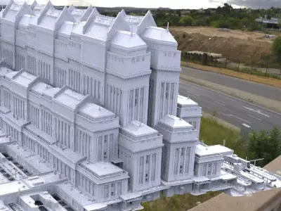 Train Station City capital 3D model