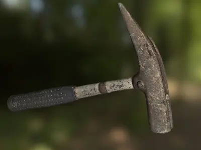 Claw Hammer low poly 3D model Low-poly 3D model