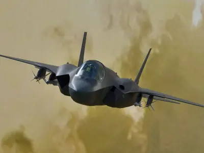 Custom Fighter Jet - Fully Rigged - Changable Decal and Text Low-poly 3D model