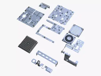 Chassis Mounting Frame Parts M1 3D model