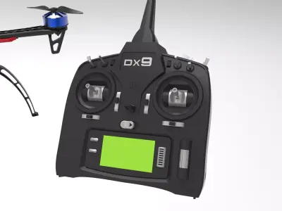 Quadcopter unmanned aerial vehicle 3D model