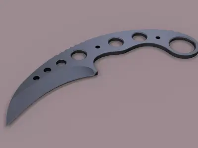 Neck knife MT-664BK 3D model