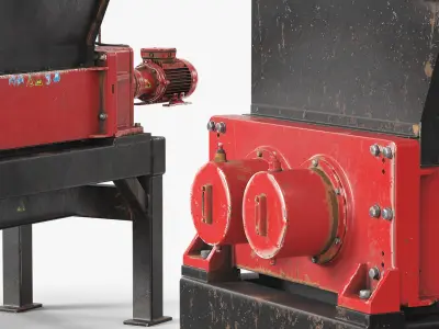  Heavy Duty Material Shredder with Hopper Used 