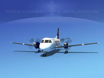 SAAB SF340 Delta Connection 3D model