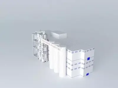 Konya Sugar Factory Plant Free 3D model