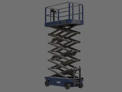 Scissor Lift 1B Low-poly 3D model