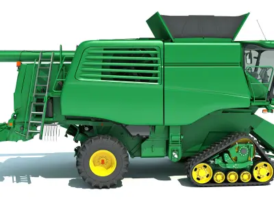 Tracked Combine Harvester 3D model purchase