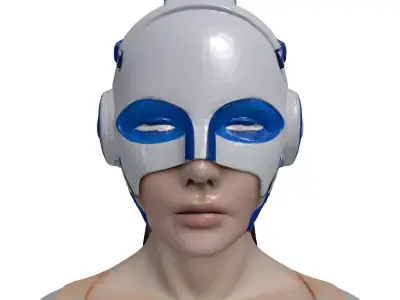 Futuristic Female Cyber Mask 3D model
