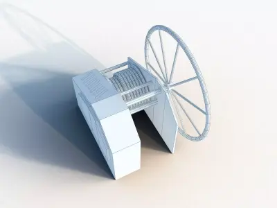 Towing Winch for Commercial Ships 3D model