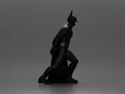 Batman drags defeated clown prince marching 3D print model