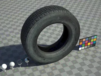 Tire - High Quality Low-poly 3D model