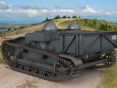 UE Tractor German Vray 3D model