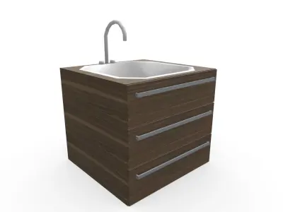 Sink SHC Quick Office LM Low-poly 3D model