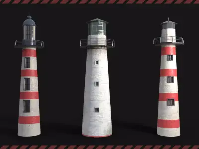 Lighthouses Package Low-poly 3D model