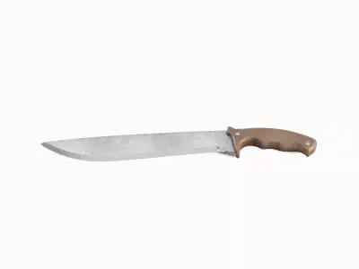 Machete Knife Set Low-poly 3D model