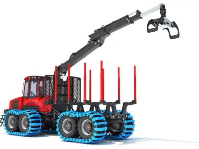 Forestry Forwarder Tractor 3D model