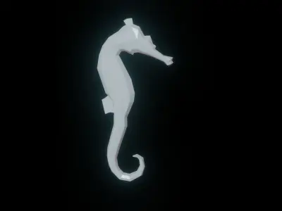Low Poly Seahorse 3D model