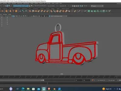 Truck Keychain Printing ready stl file 3D print model