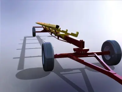 30 ft combine header trolley 3D model