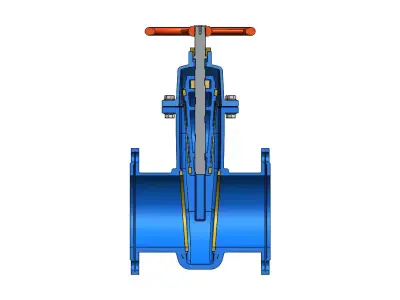 Industrial Gate Valve 3D model