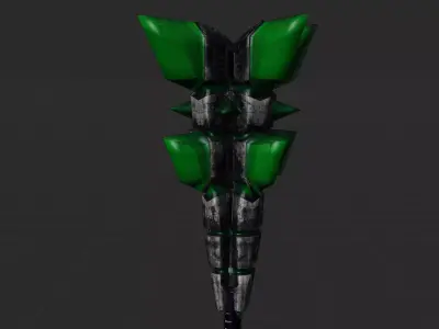 Riftforged Battle Armor Magic Mace Realistic GameReady 3D Low-poly 3D model