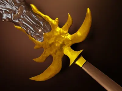 Fantasy sword 3D model 2