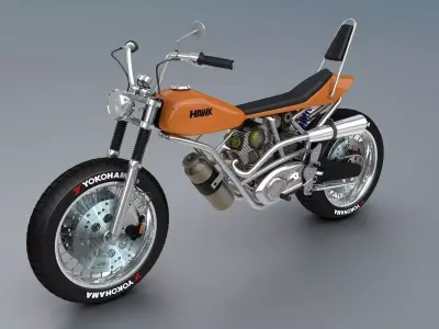 Chopper Hawk Concept Bike  3D model