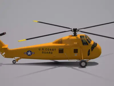 Sikorsky H-34 US Coast Guard 3D model