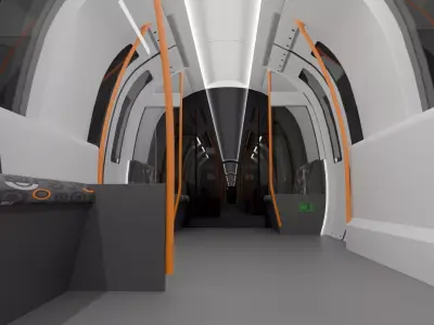 Glasgow subway third generation rolling stock 3D model
