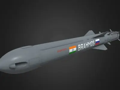 BrahMos  missile Low-poly 3D model