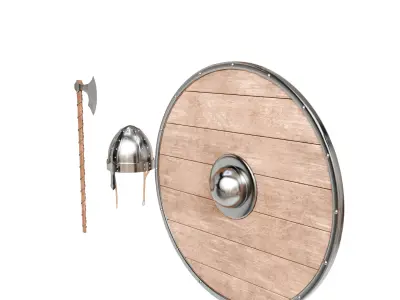 Medieval Viking Weapon and Armor Pack 3D model