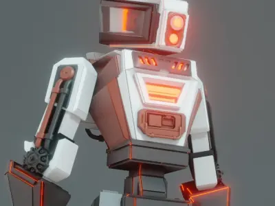 Stylized Sci Fi Robot 3D model